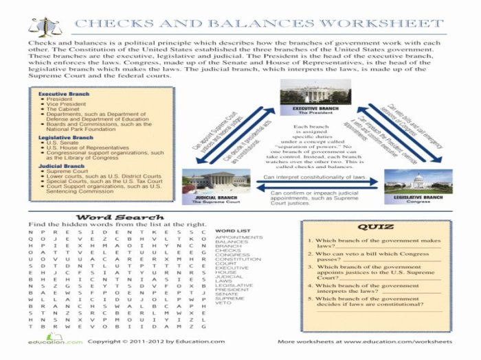 Checks and balances worksheet answers pdf