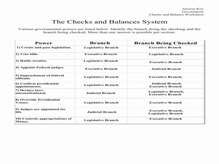 Checks and balances worksheet answers pdf